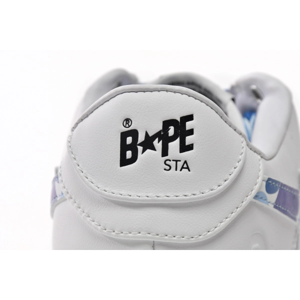 Cheap  Fake BapeSta Low White Blue Camouflage