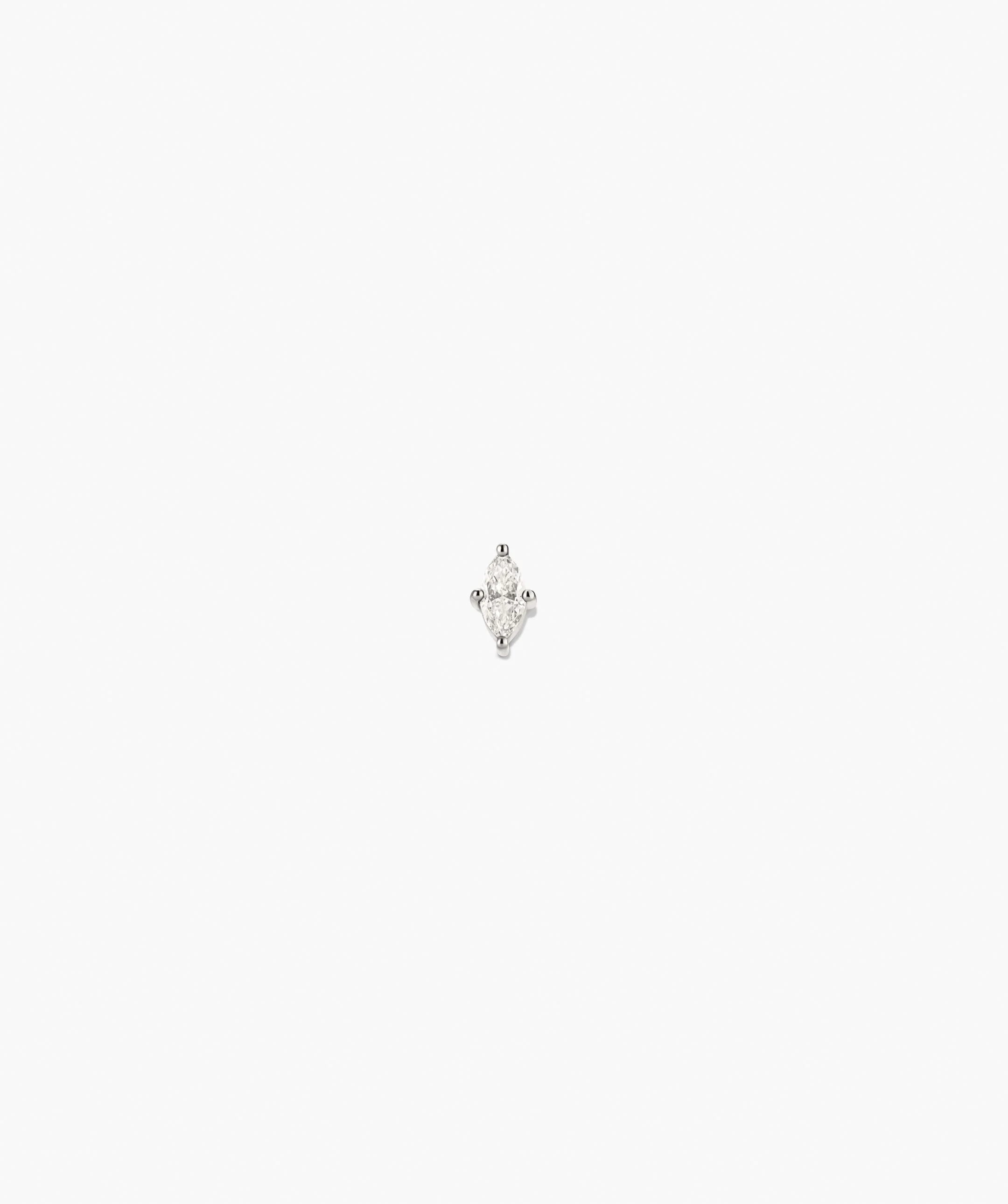 Piercing Studio - Single Lab Grown Diamond Marquise Stud