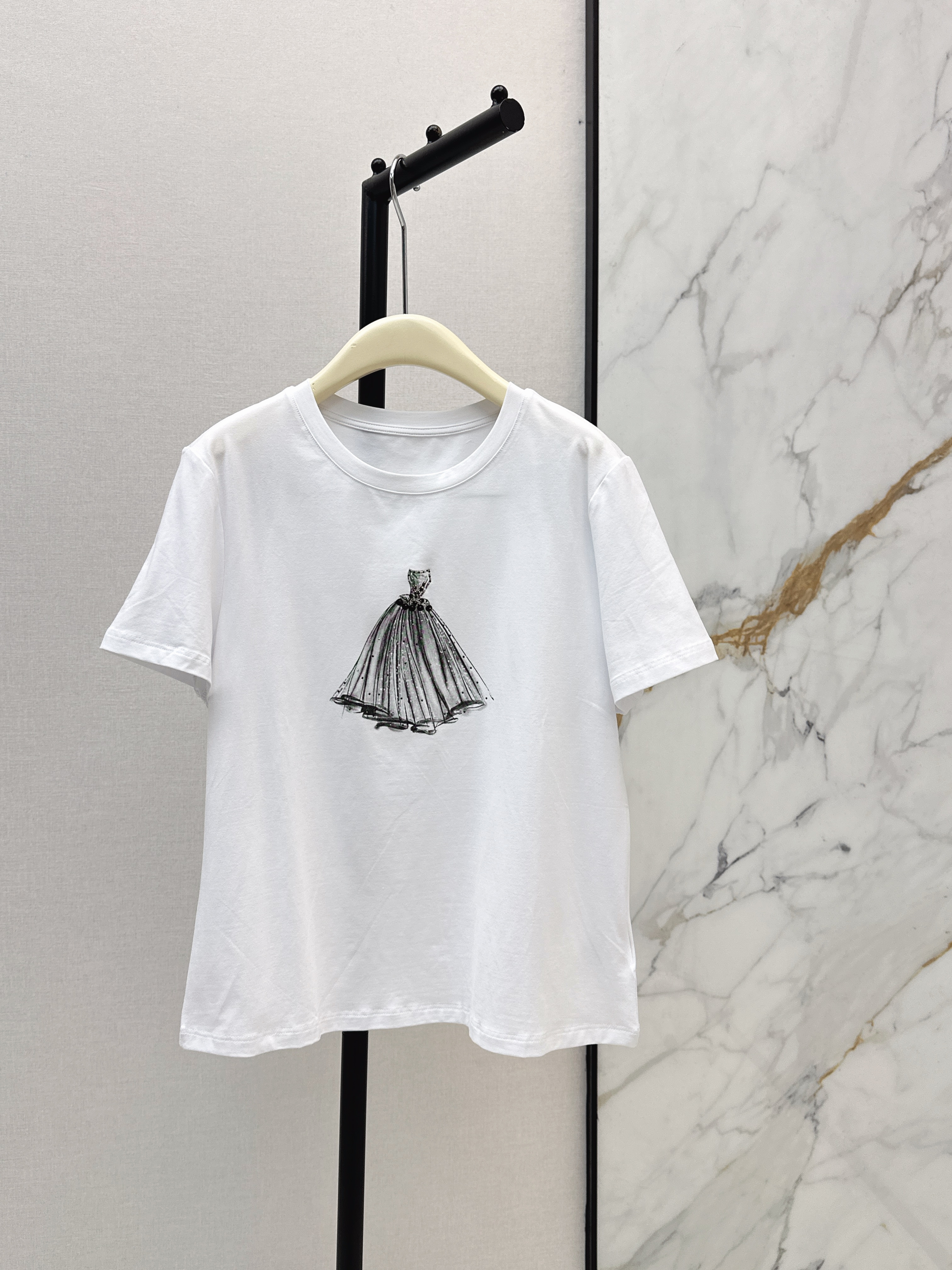 Chan New beaded printed t-shirt