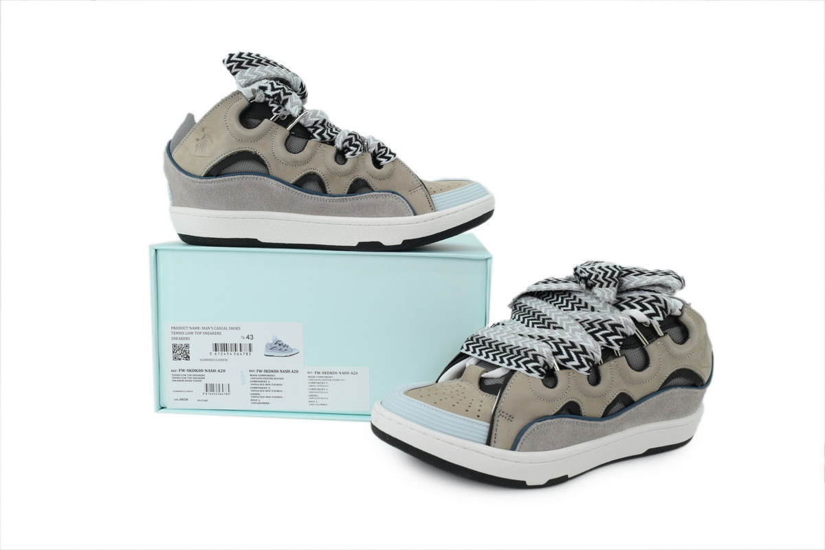 Lanvin Curb Sneakers Blue Gray