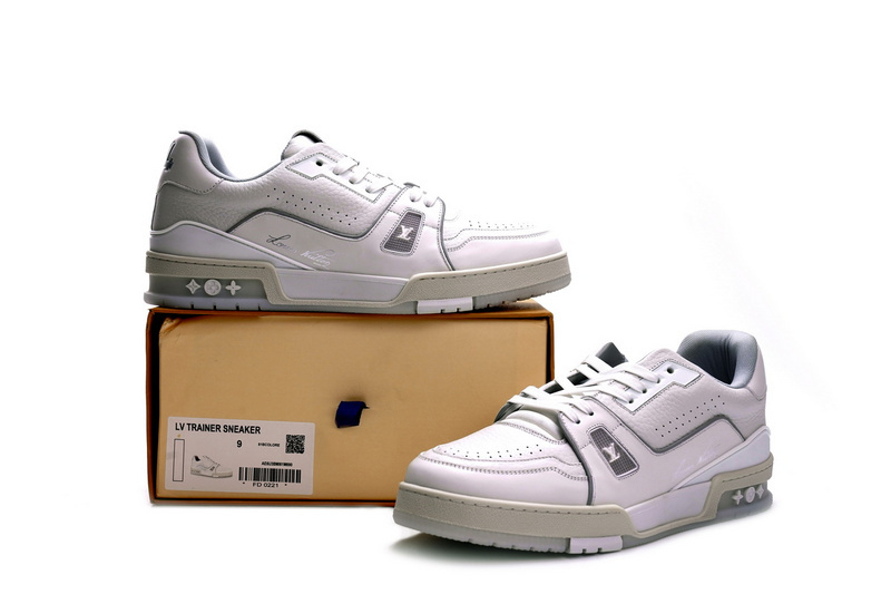 Pkkicks God Batch LOUIS VUITTON Trainer White Litchi Pattern FD0221