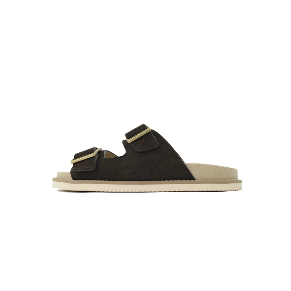 Brunello Cucinelli Suede two-strap Sandals Coffee