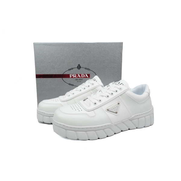 Prada Low-Top Sneakers Serrated White