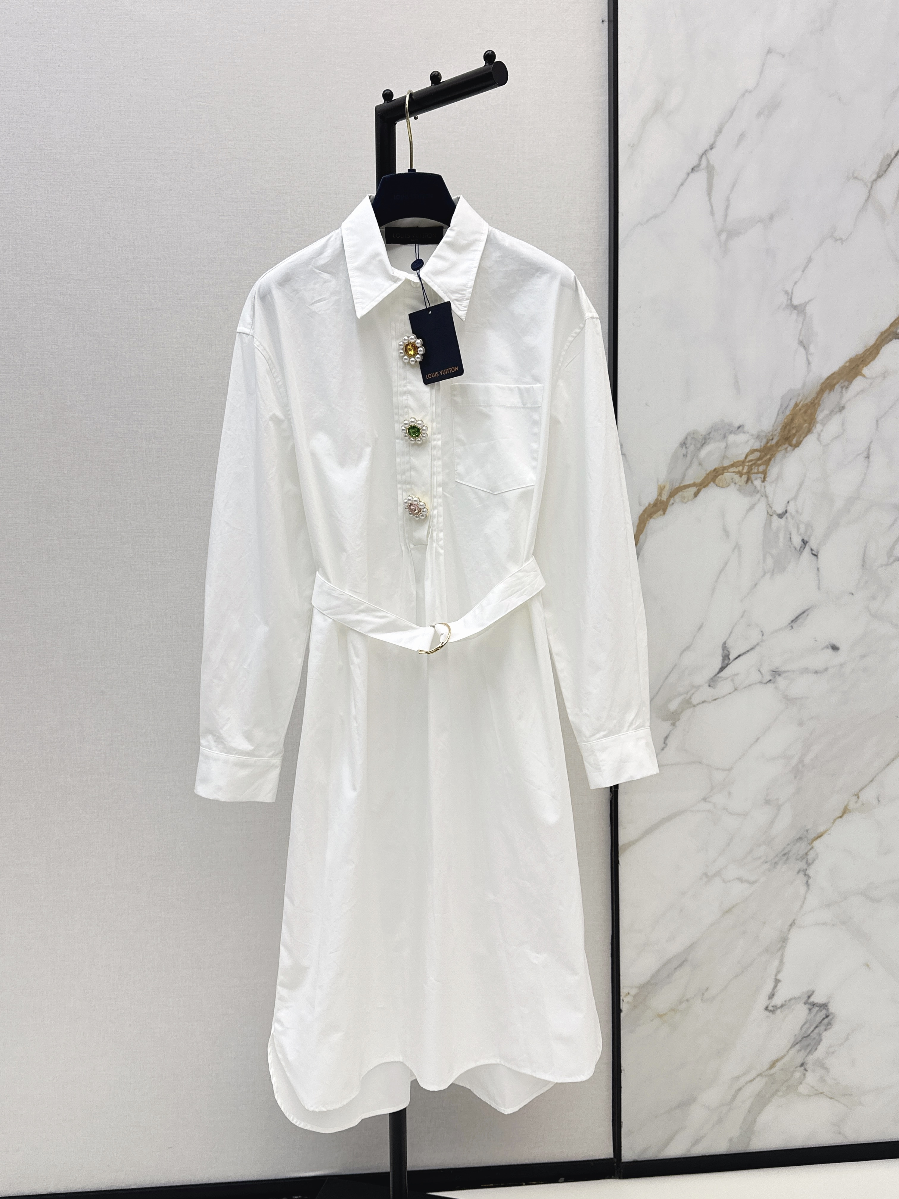 Louis New belted shirt dress
