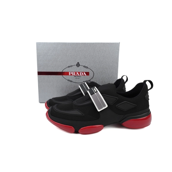 Prada Cloudbust Velcro sneakers Black and Red