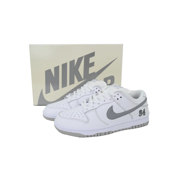 Nike Supreme x Dunk Low SB 'White Metallic Silver' HQ8487-100