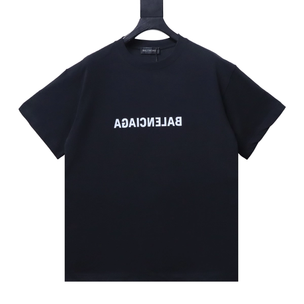 Balenciaga Clothes   Reversed Letter Print Short Sleeve T-shirt