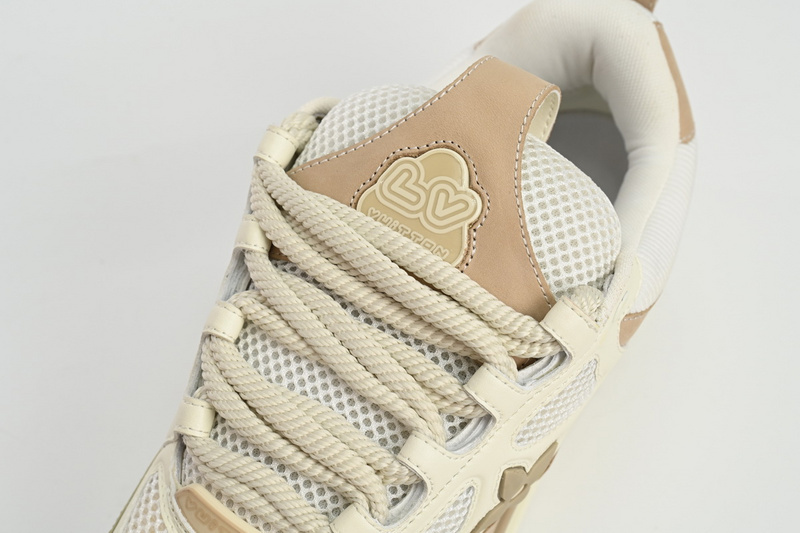 Pkkicks God Batch LOUIS VUITTON Skate Sneaker Beige White