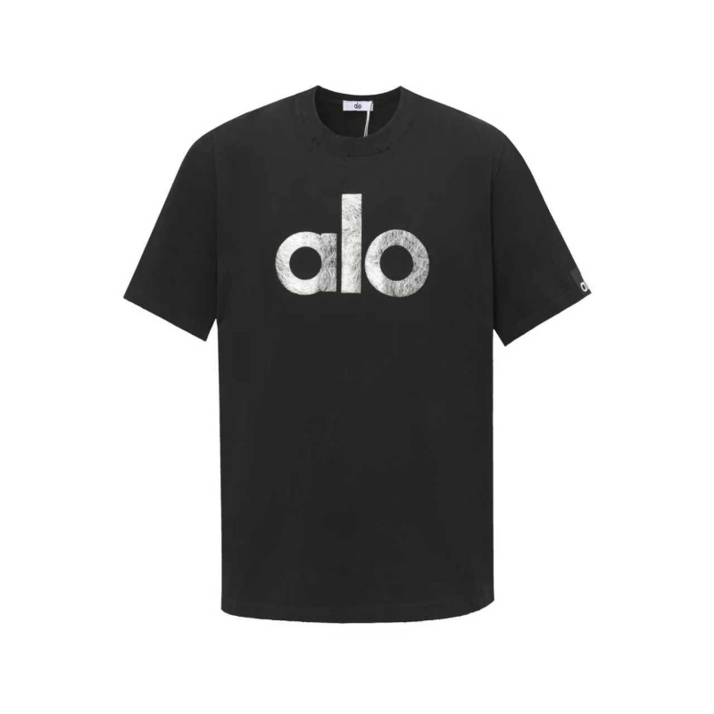 alo yoga T-shirt Black (silver label)