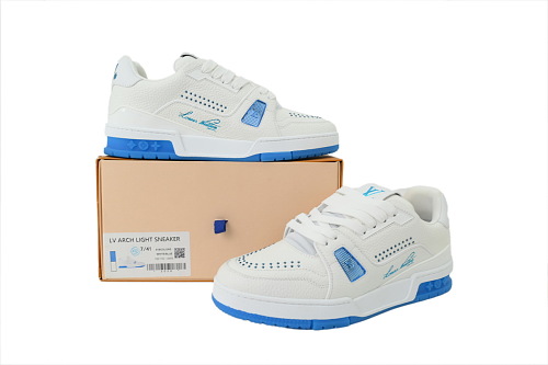 Pkkicks God Batch Louis Vuitton Sneakers White Blue (NFC)