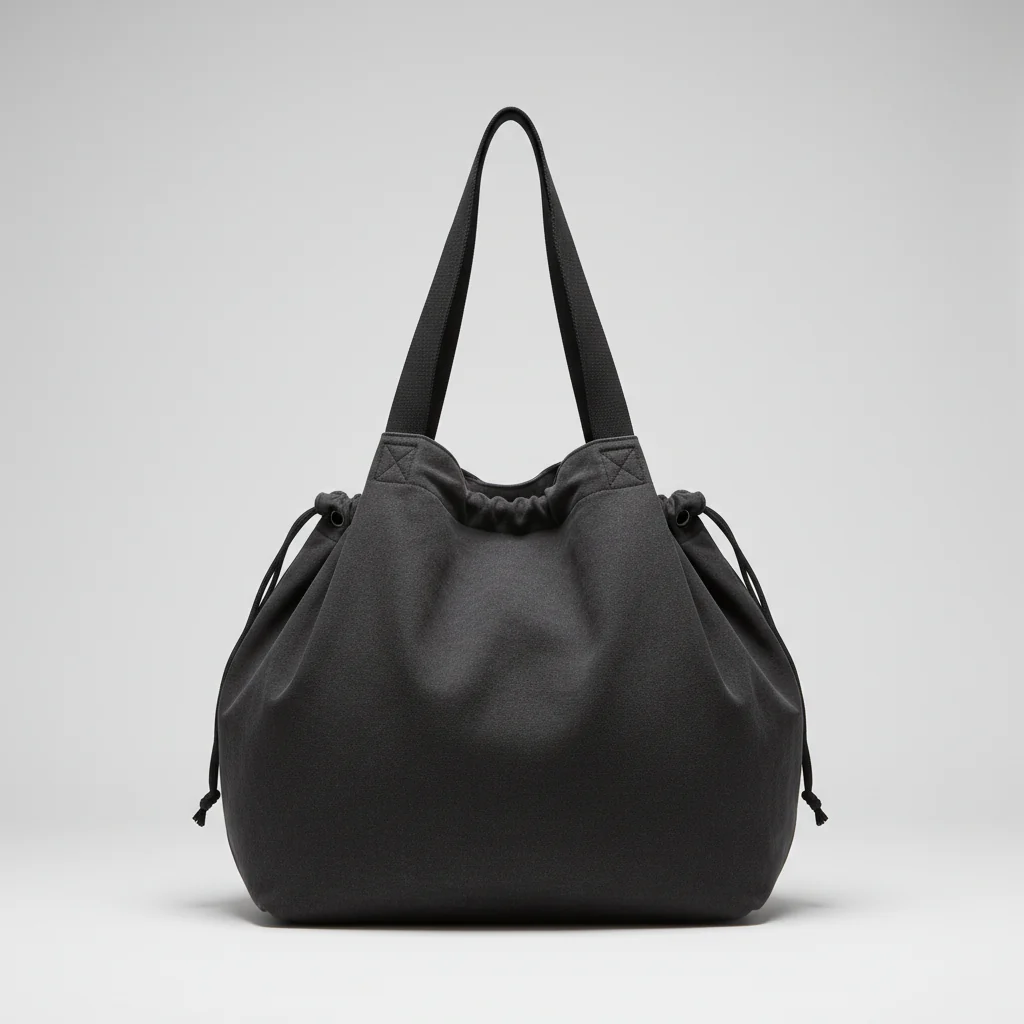 Charcoal Drawstring Shopper