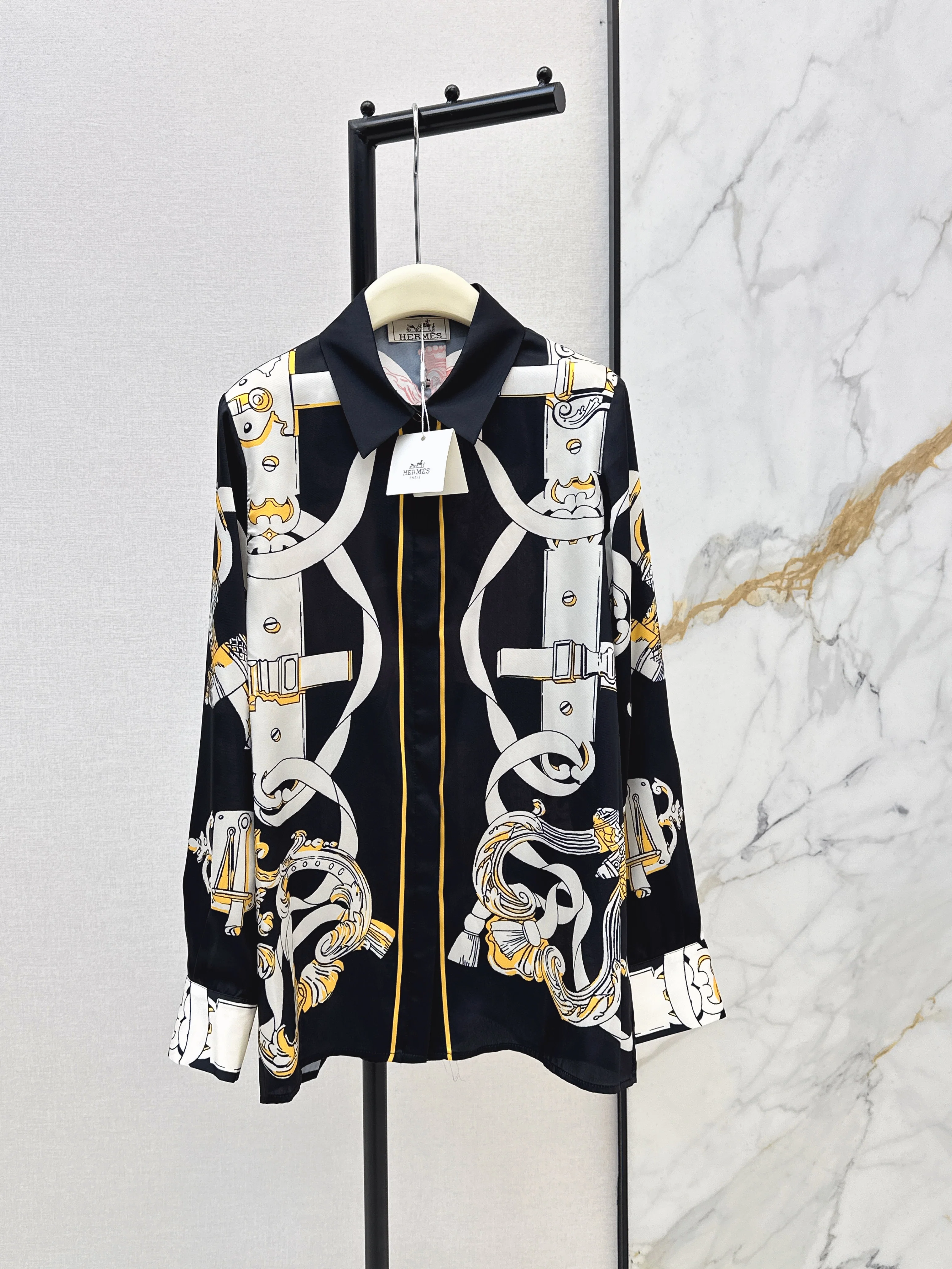 Herm NEW print silk shirts