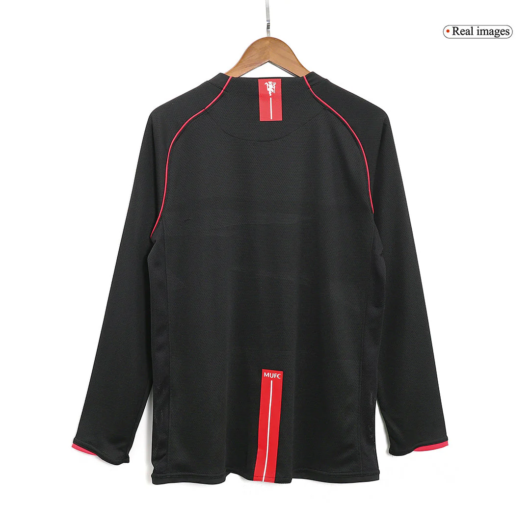 Manchester United 2007/08 Away Long Sleeve Retro Soccer Jersey