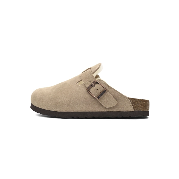 Birkenstock Boston Shearling Coin Suede Stone 6745673