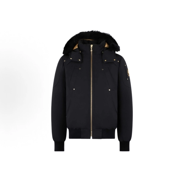 Moose Knuckles Original Ballistic Bomber Jacket  Gold Series  Black Fur（NFC)