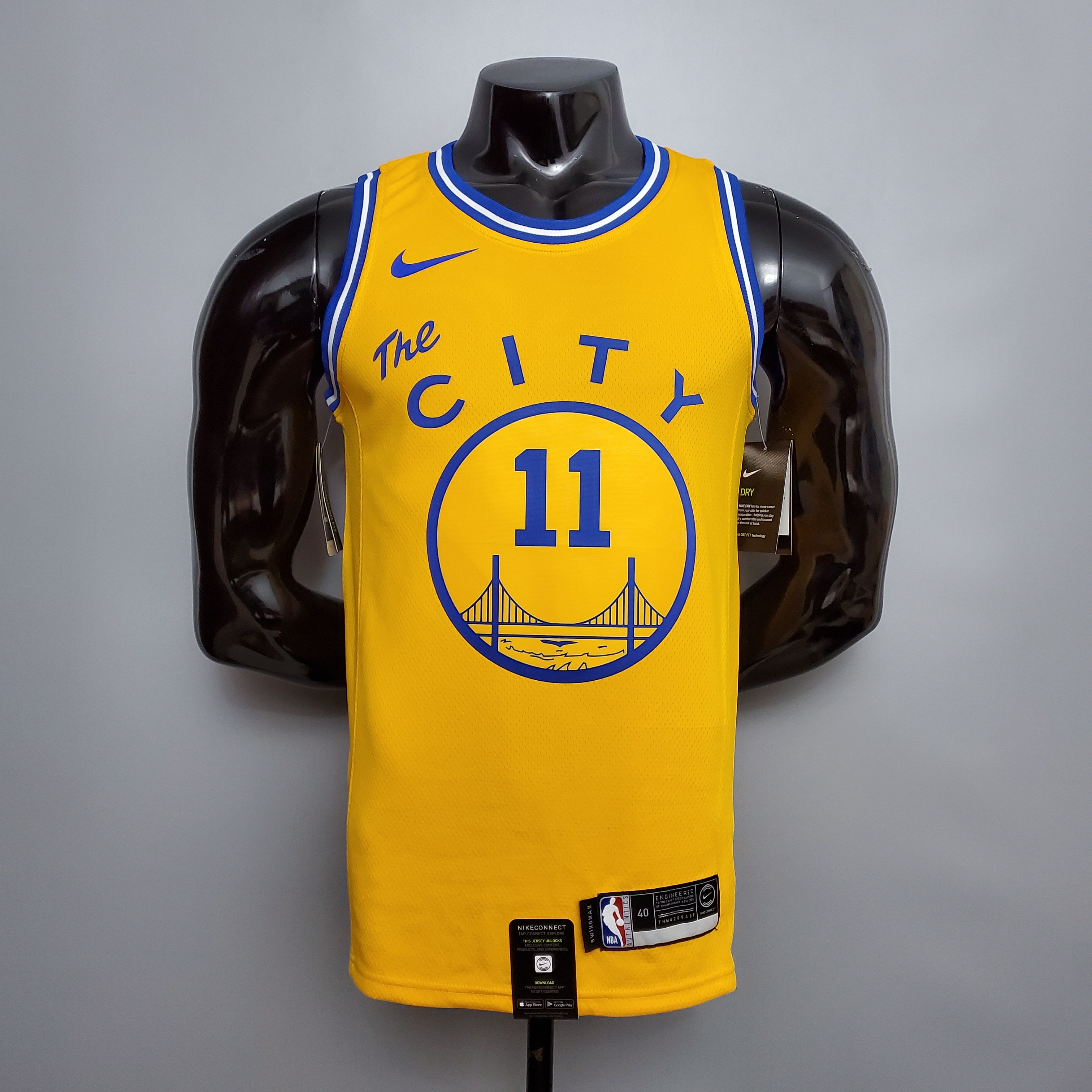 Klay Thompson Golden State Warriors Tram Version Swingman Jersey Yellow