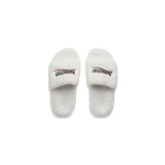 Balenciaga Furry Slide White 654261W2DO19906