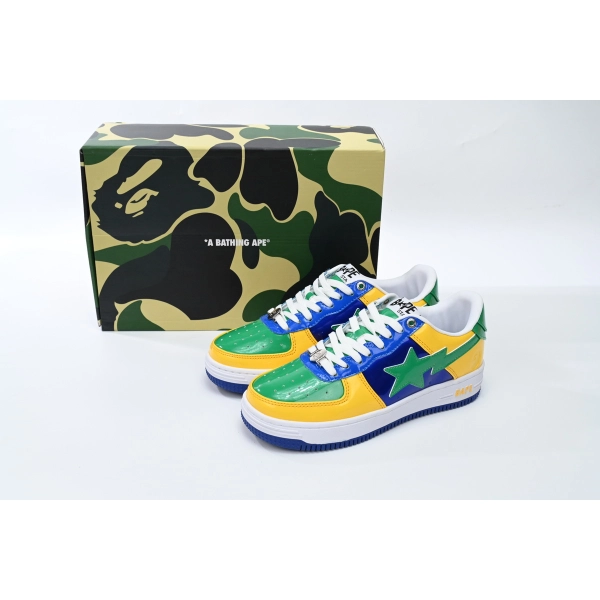 Cheap Fake Bape Sta Low Black Yellow Green Orchid 1180 191 004 A