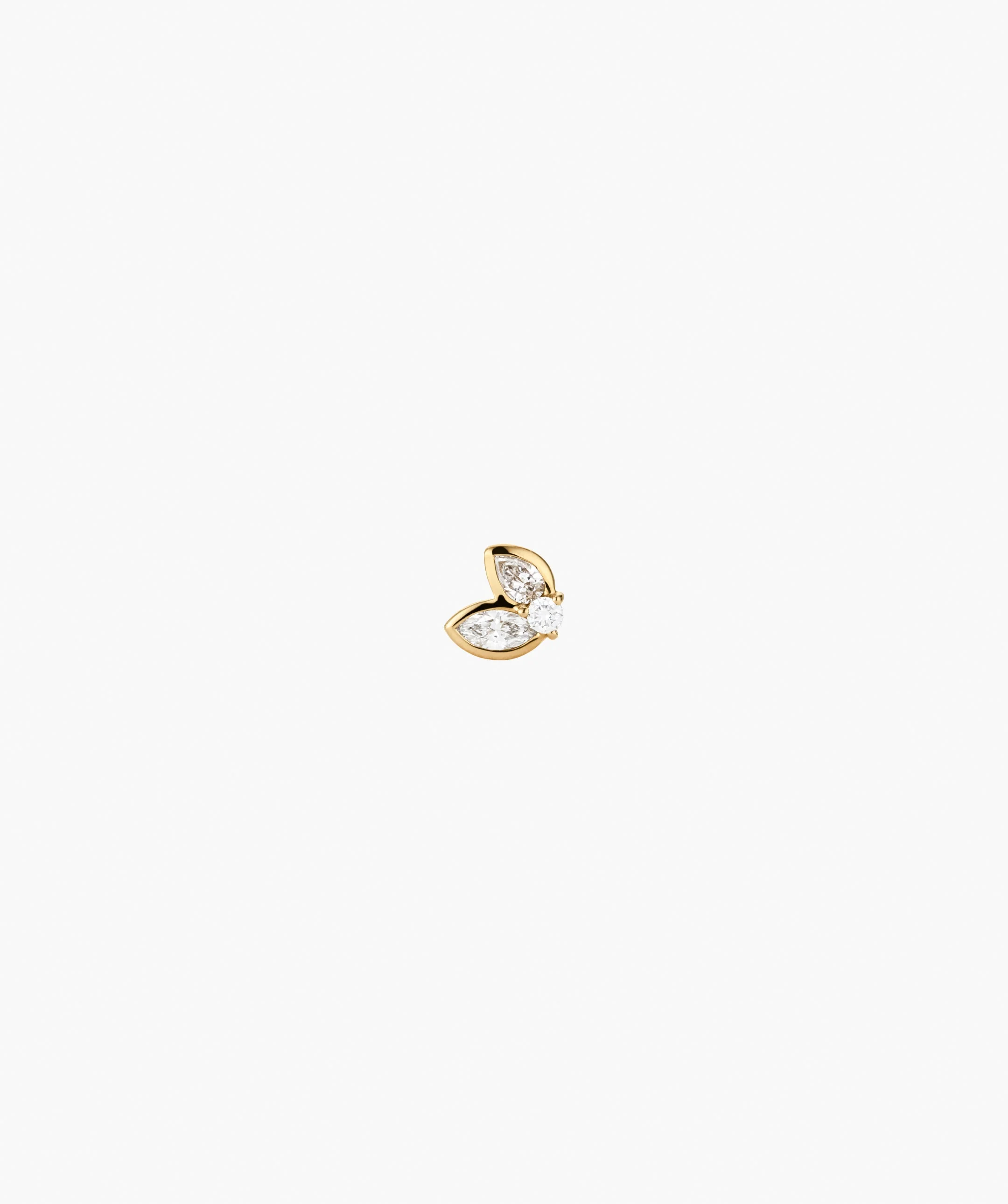 Single Lab Grown Diamond Petal Stud