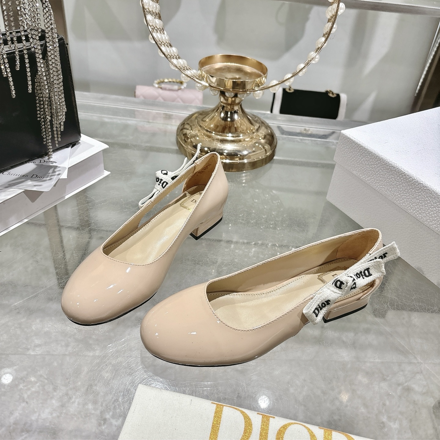 CD New Chunky heel single shoes