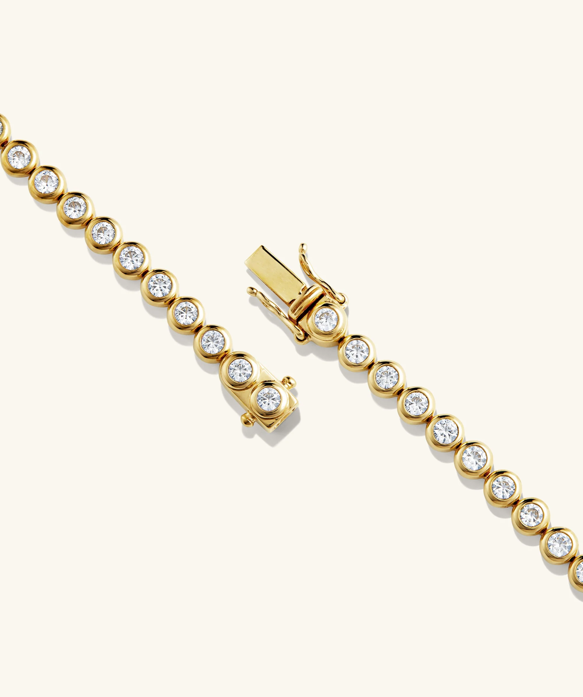 Zadie Bezel Lab Grown Sapphire Tennis Bracelet