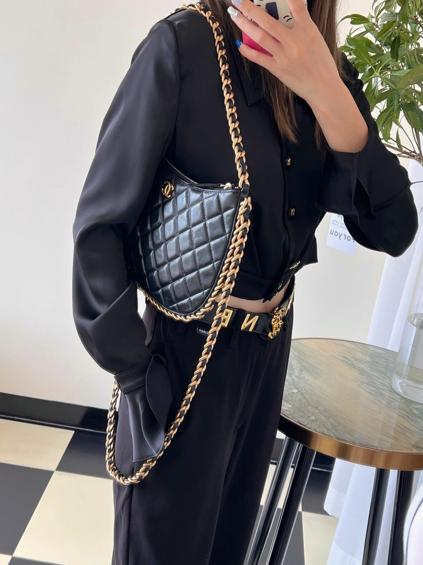 Chan New 23b Double-chain hippie bag