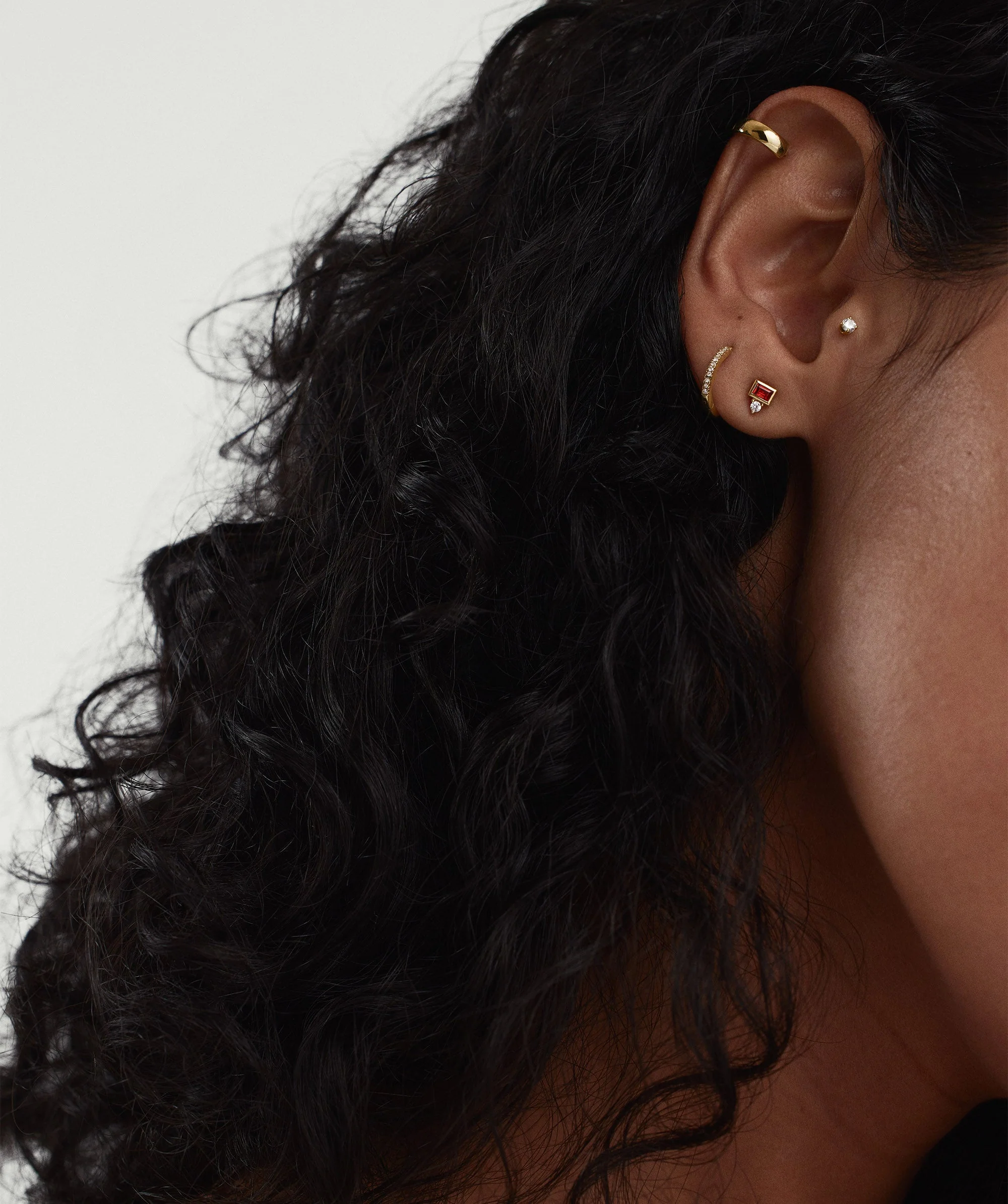 Baguette Duo Studs