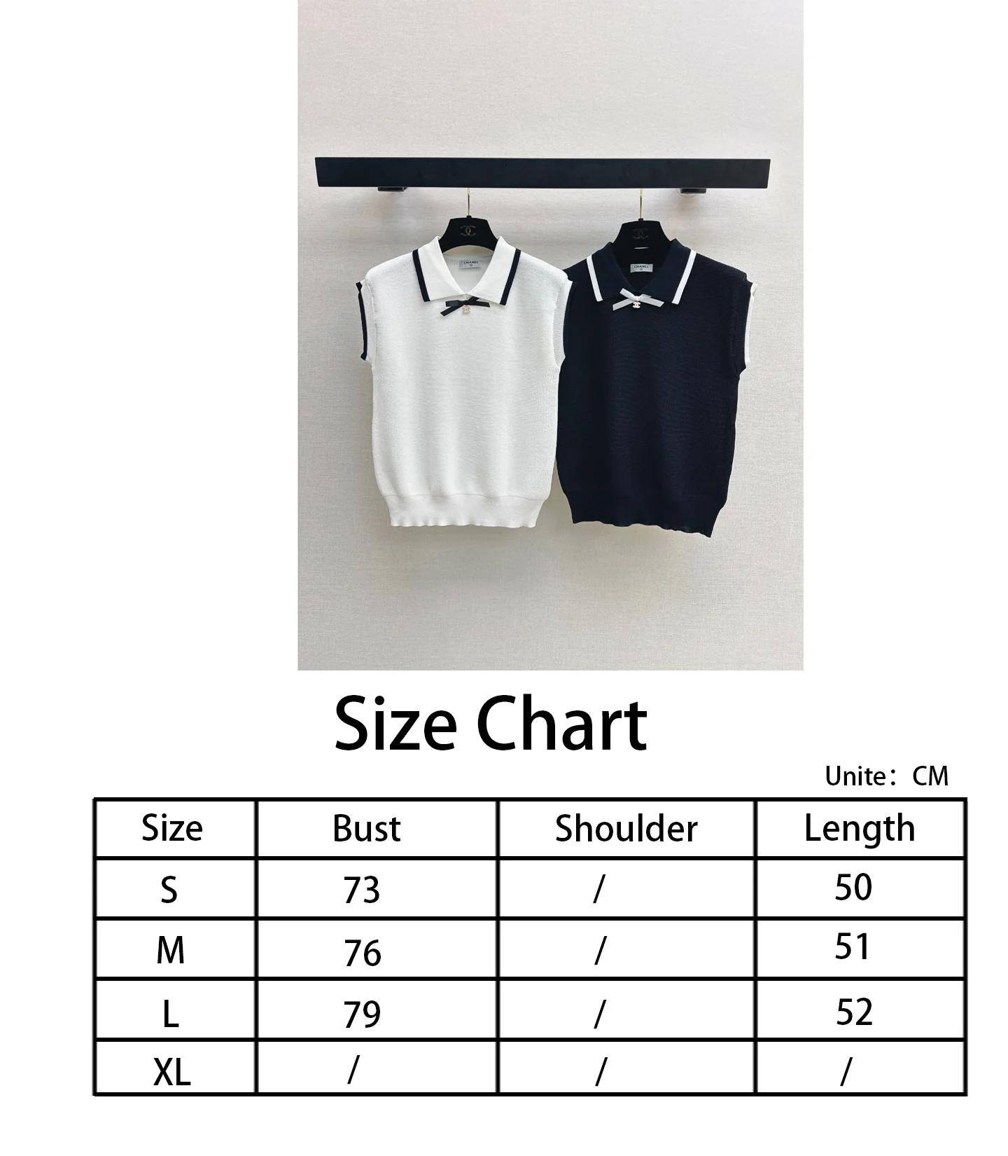 Chan NEW sleeveless knitwear