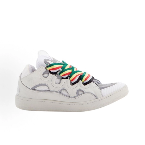Lanvin White Sneakers with Colorful Laces