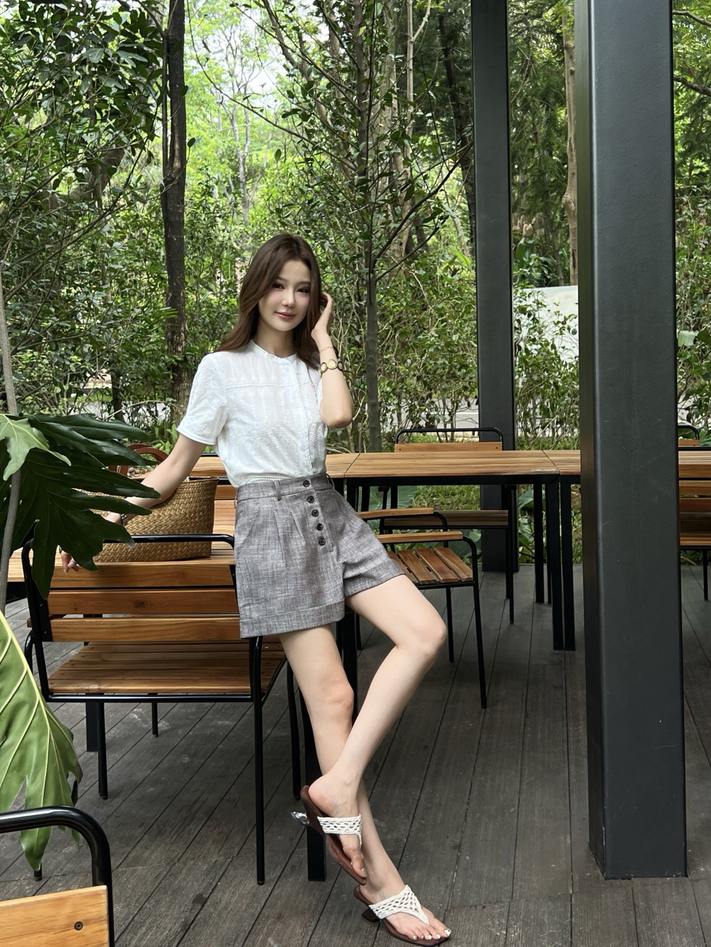 Ral New Snap-button shorts