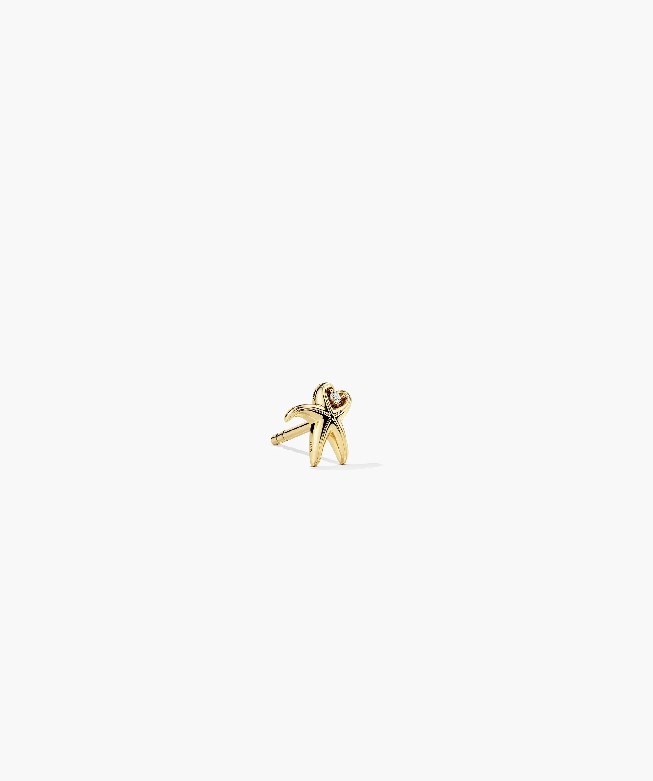Single Star Crossed Mini Stud