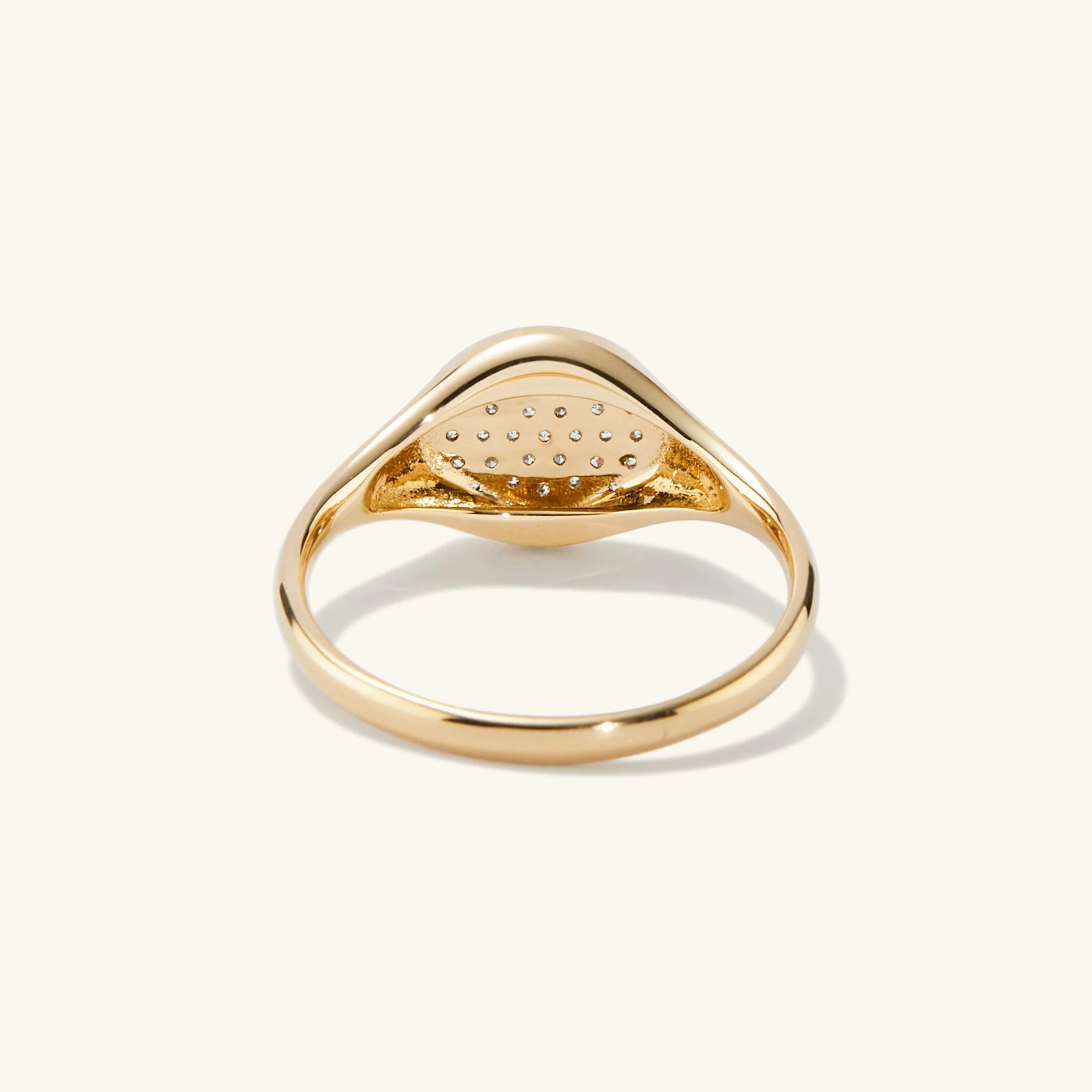 Pavé Diamond Signet Pinky Ring