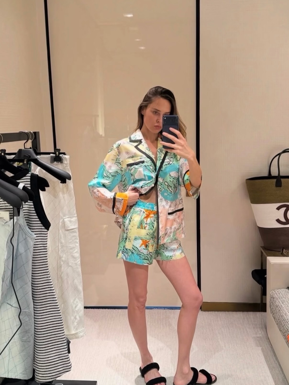 Chan New Printed silk shirt