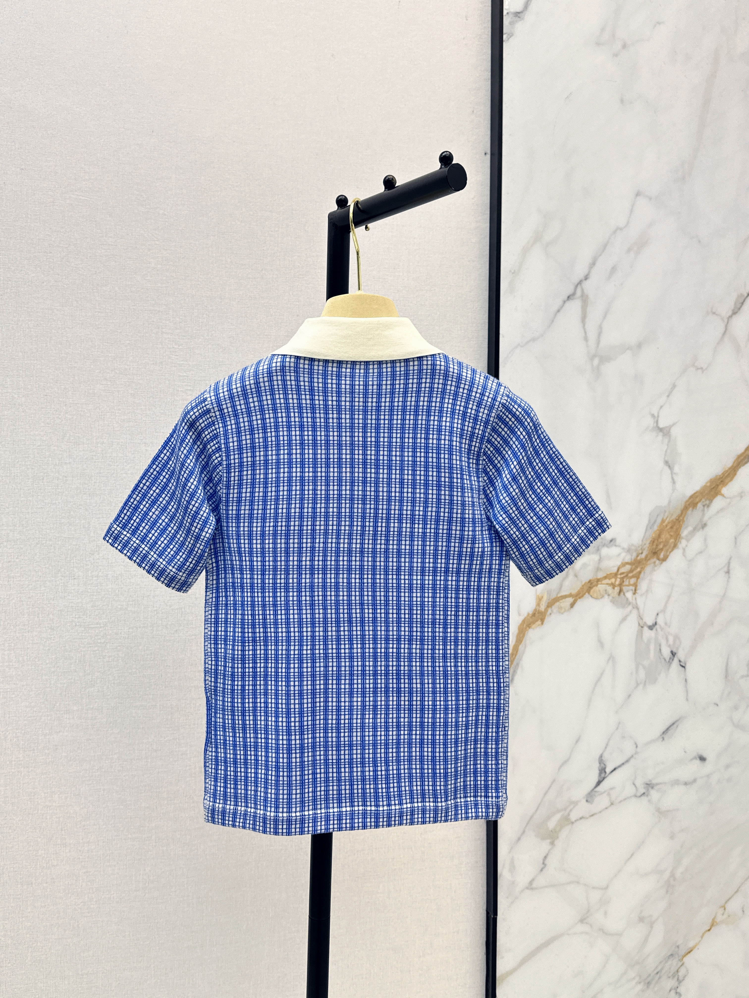 Miu New check polo knitwear
