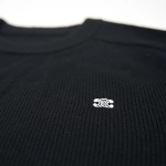 TRIOMPHE CREW NECK SWEATER IN WOOL AND CASHMERE BLACK / OFF WHITE 2AC85048T.38OW