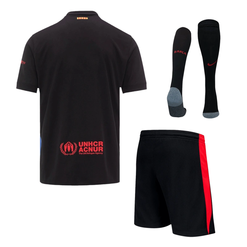 Barcelona Away Custom Full Soccer Kit 2024-25 - Spotify Logo Without Text