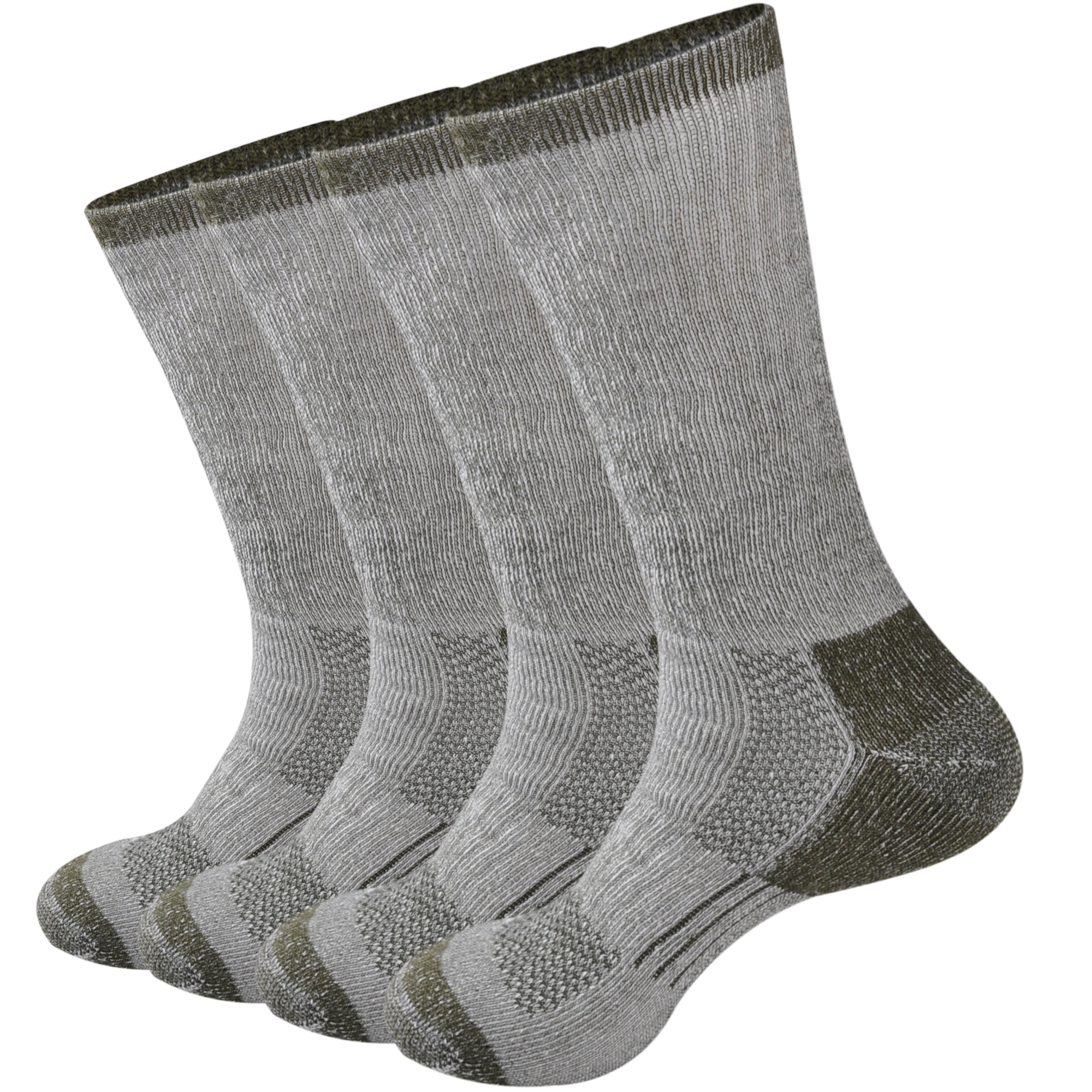 Men's Merino Wool Moisture Wicking Outdoor Hiking Heavy Duty Work Cushion Crew Socks