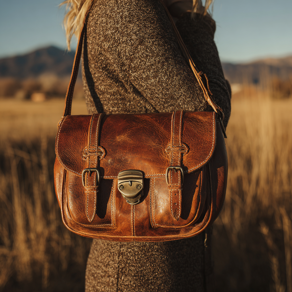 Handmade Western Style Crossbody Satchel