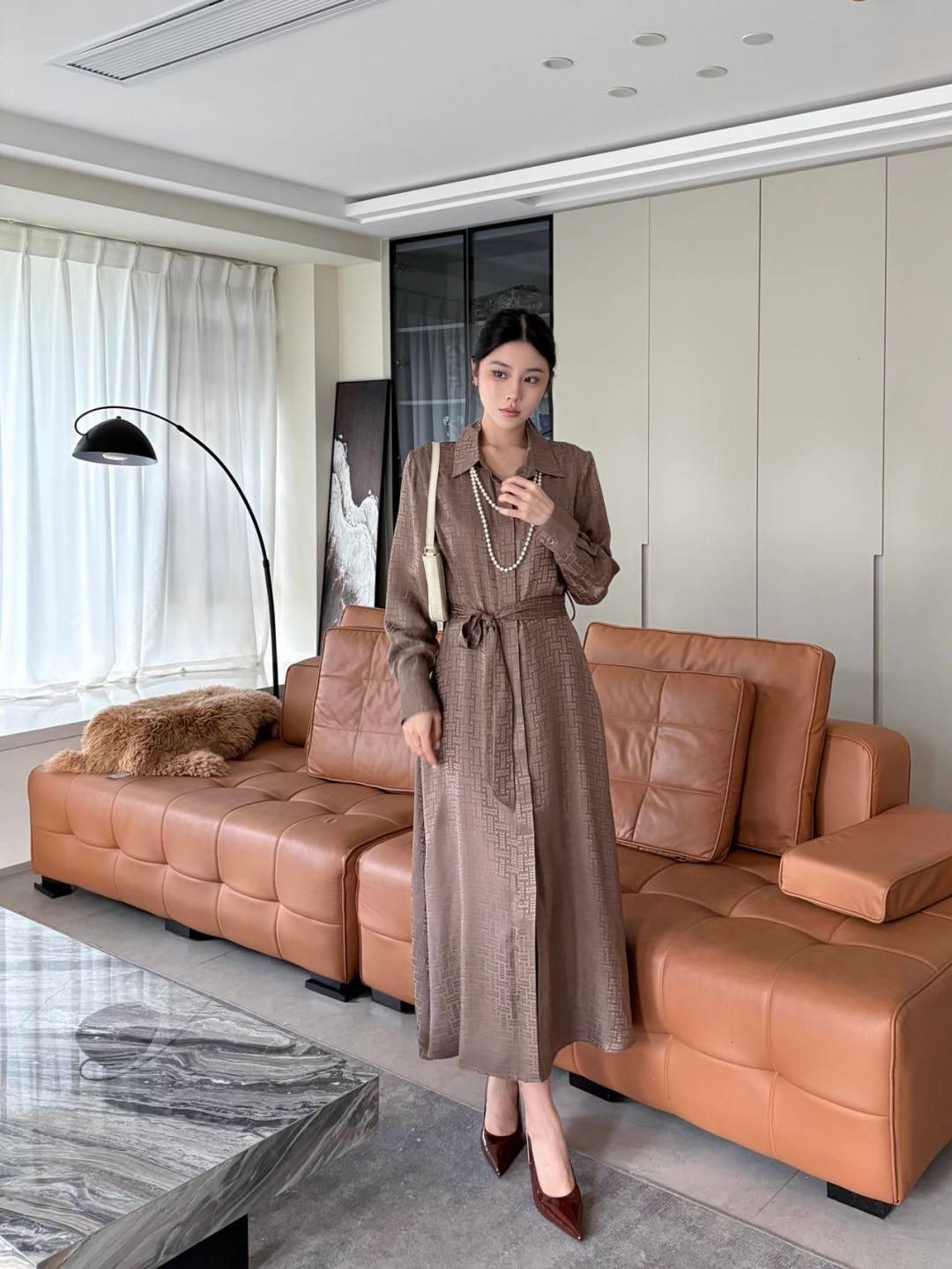 Herm New Jacquard silk dress