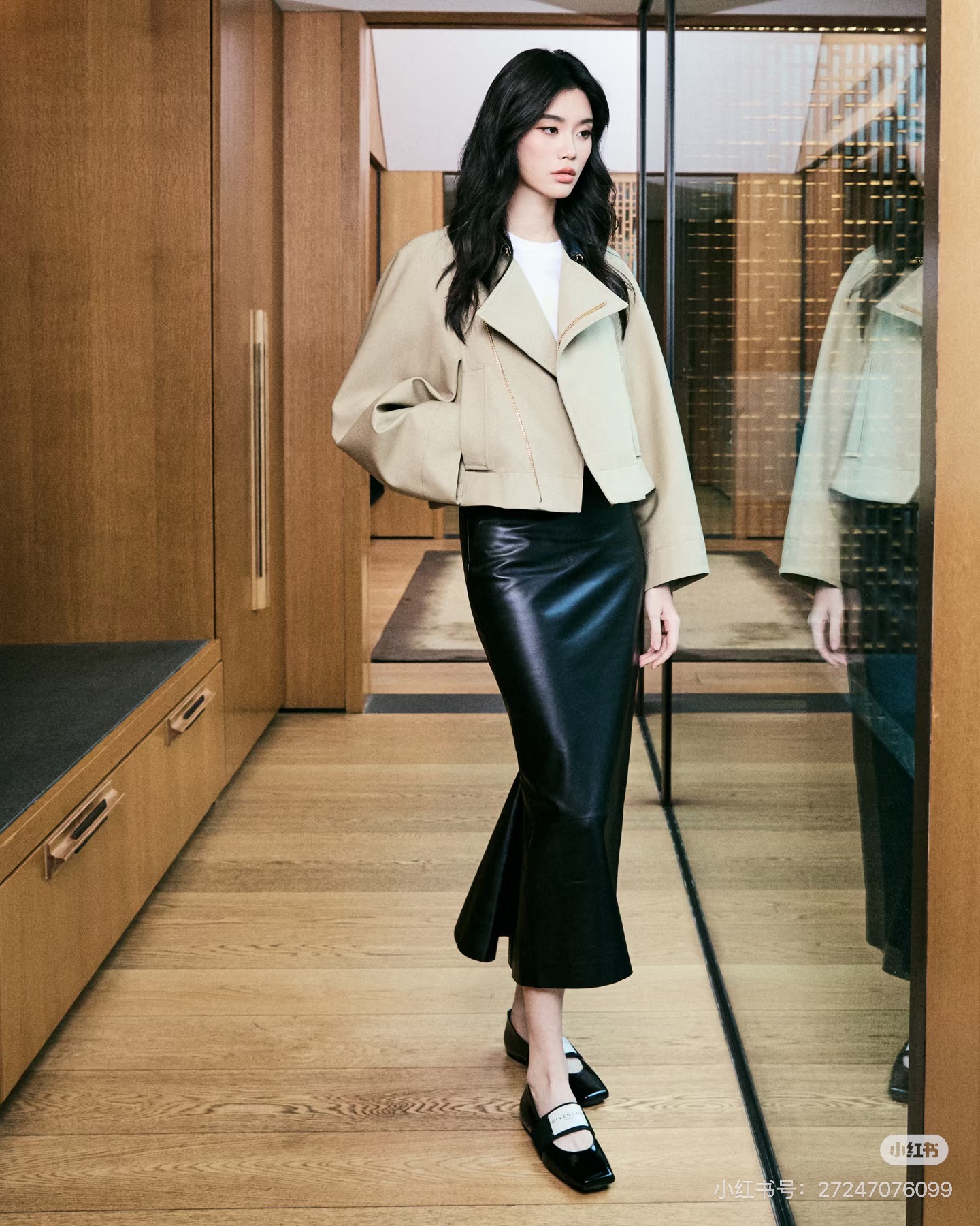 Giv New Color-block trench coat