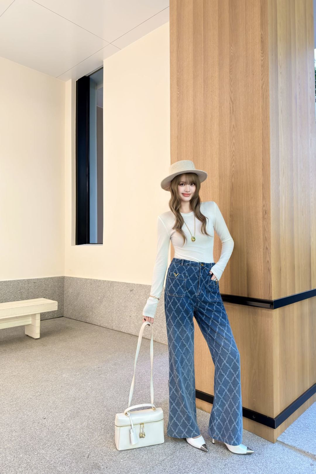 Val New check jeans