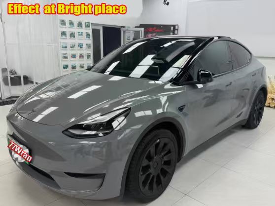 Ultra Glossy Crystal Car Vinyl Wrap Sticker / PET Glossy - Nardo Grey(Deep)  50FT x 5FT   x 2