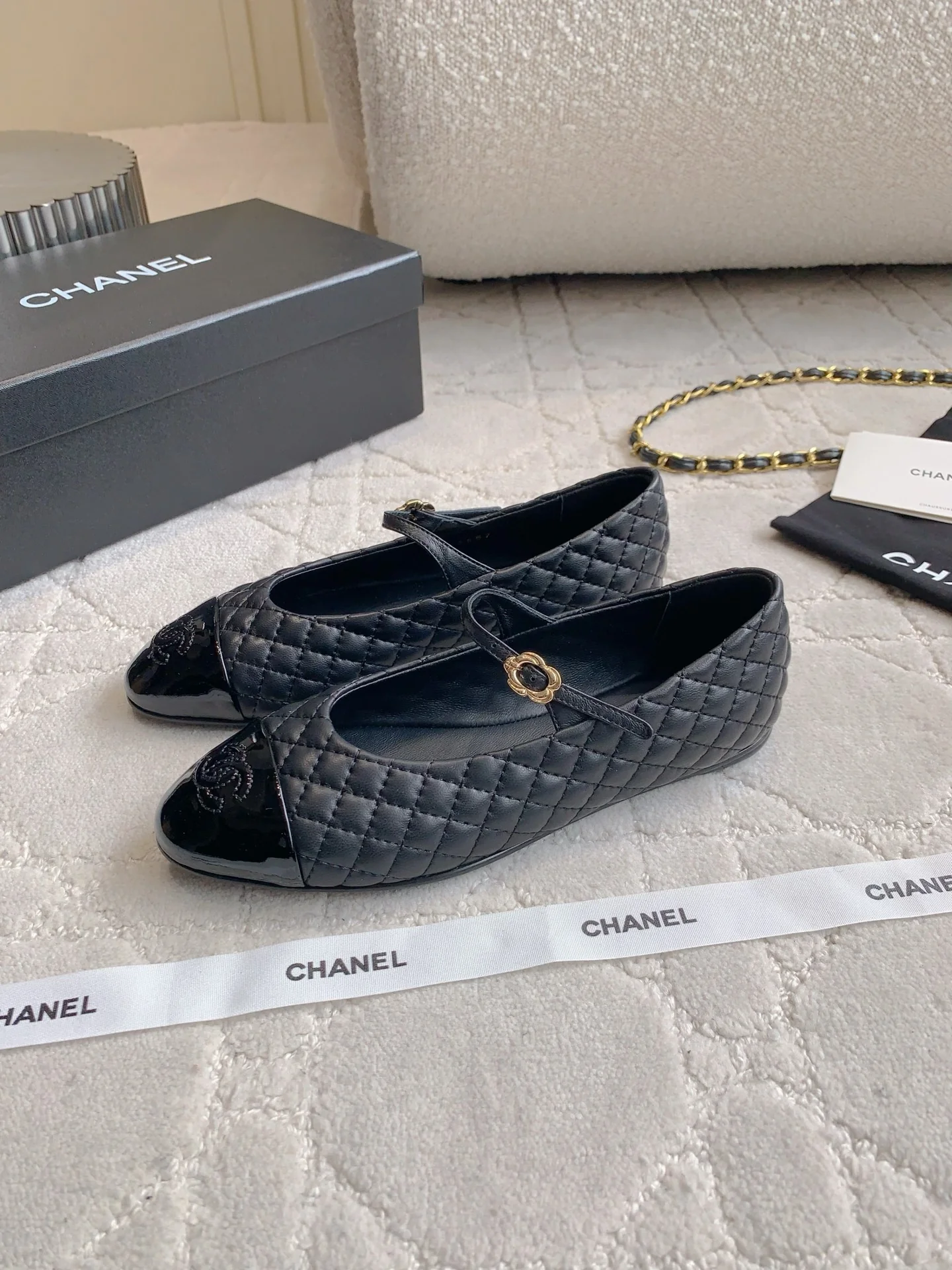 Chan New Quilted Flat Mary Jane Shoes