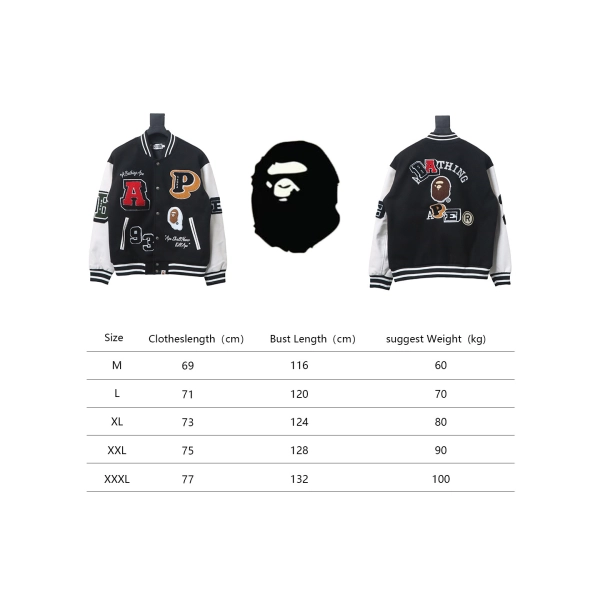 Bape Element Pattern Towel Embroidered Baseball  Jacket