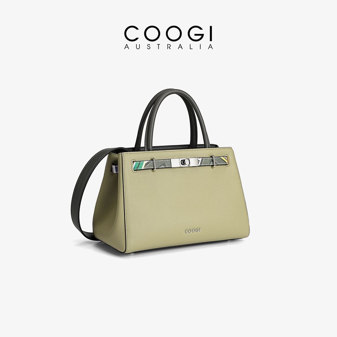 [COOGI] Handbag 2026 New Style Cowhide Light Luxury Large Capacity Crossbody Bag High-class Bag Women's Birthday Gift
