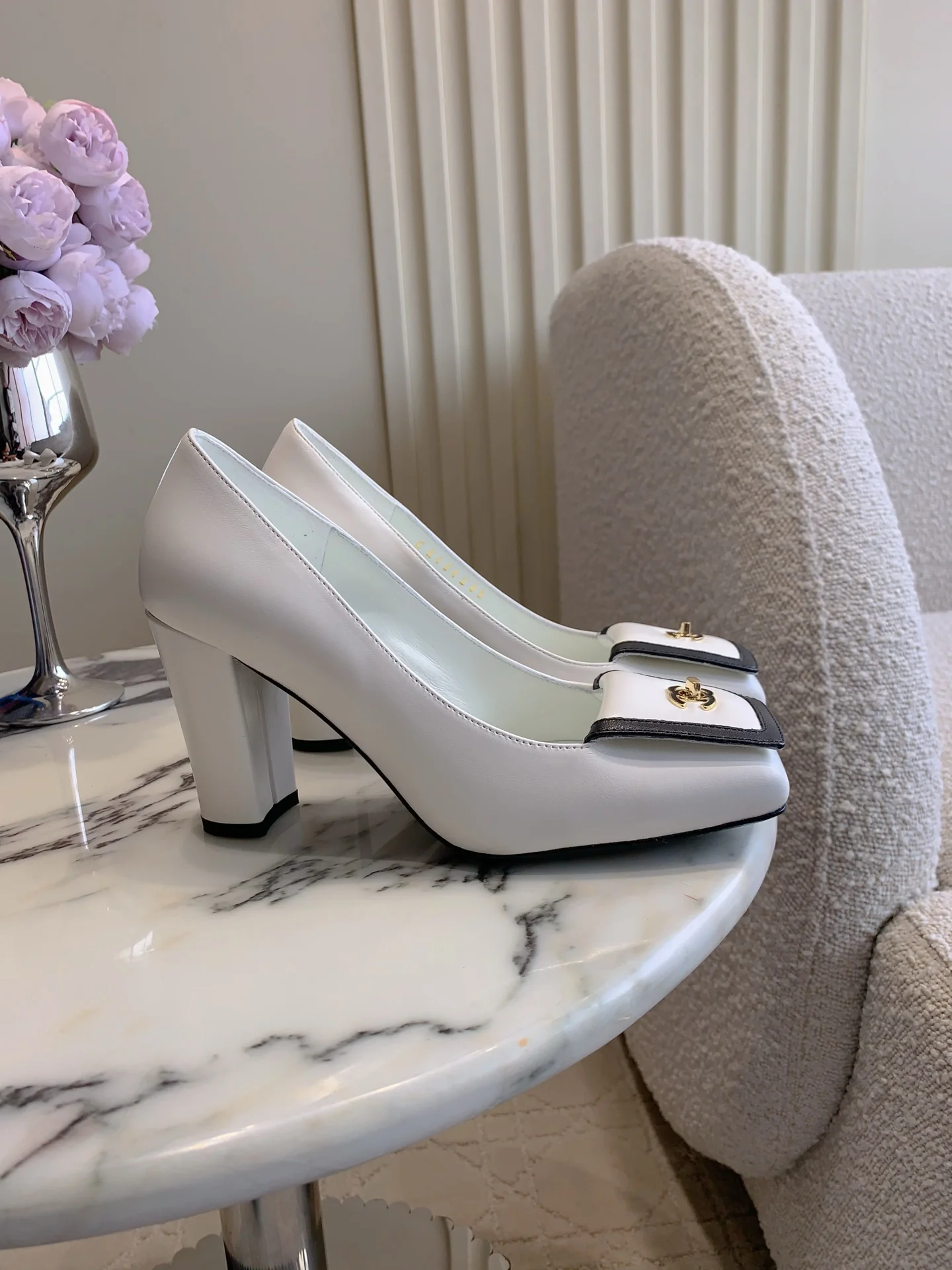 Chan New Square-toe high heels