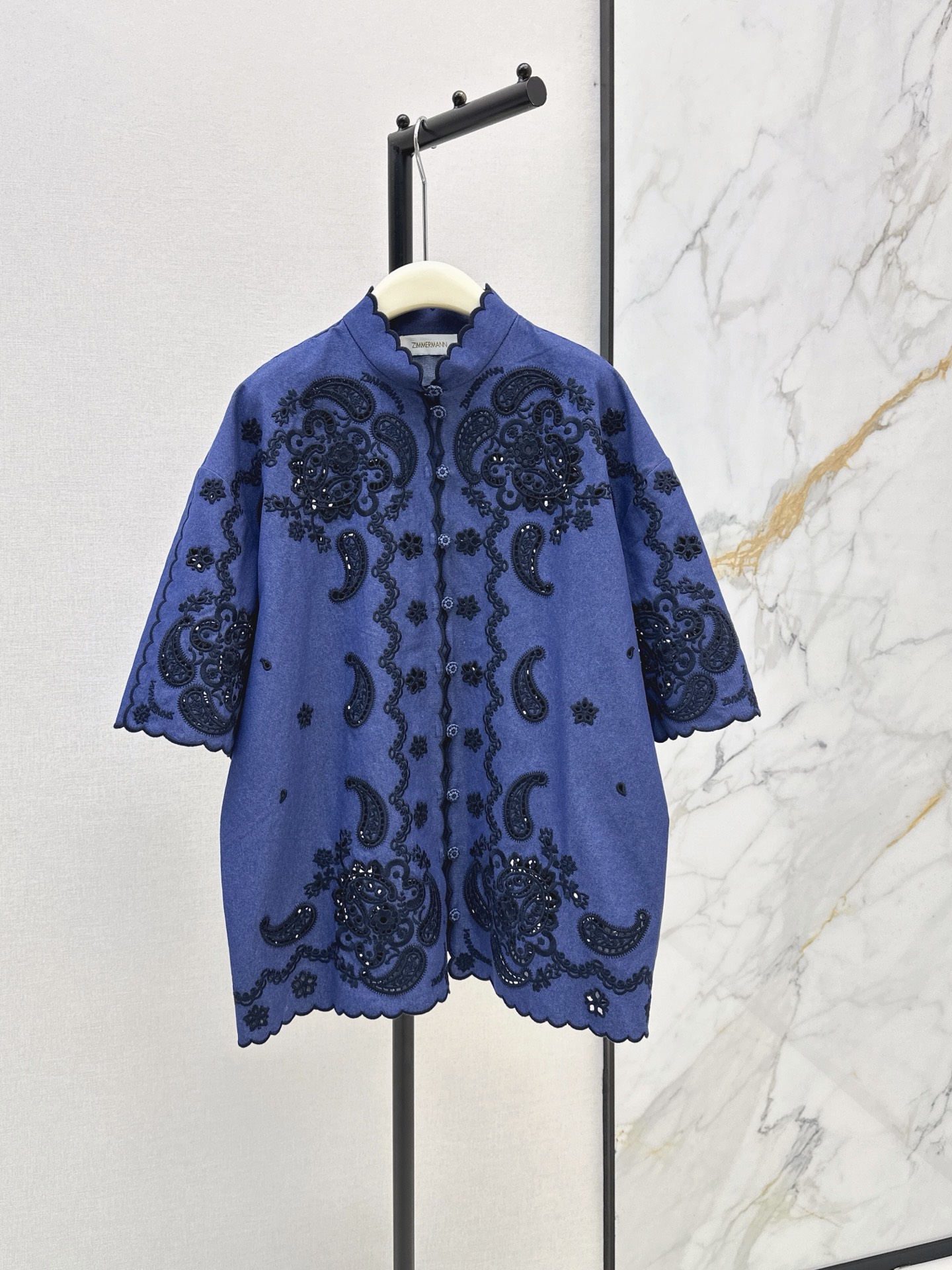 Zimm New embroidered denim shirt