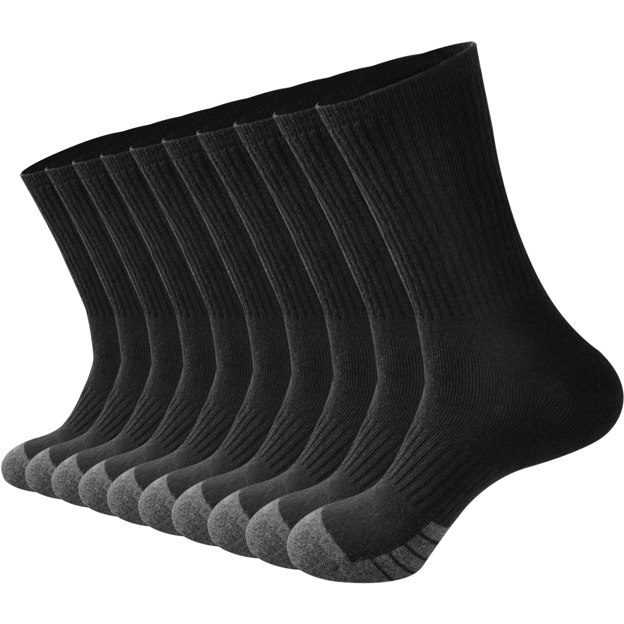 Men's Cotton Athletic Moisture Control Heavy Duty Work Boot Cushion Crew Socks