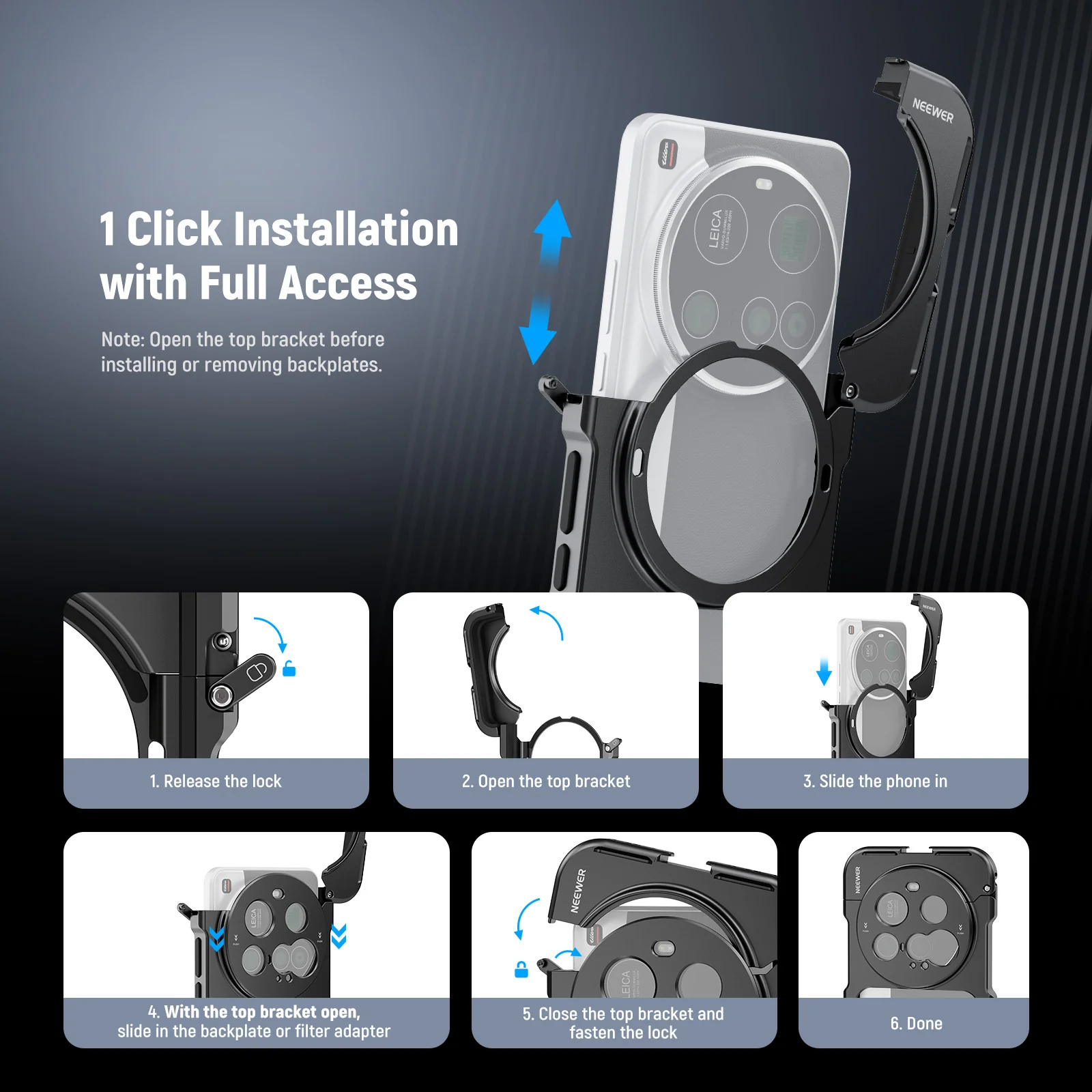 NEEWER PA091 Phone Cage Kit Compatible with Xiaomi 15 Ultra