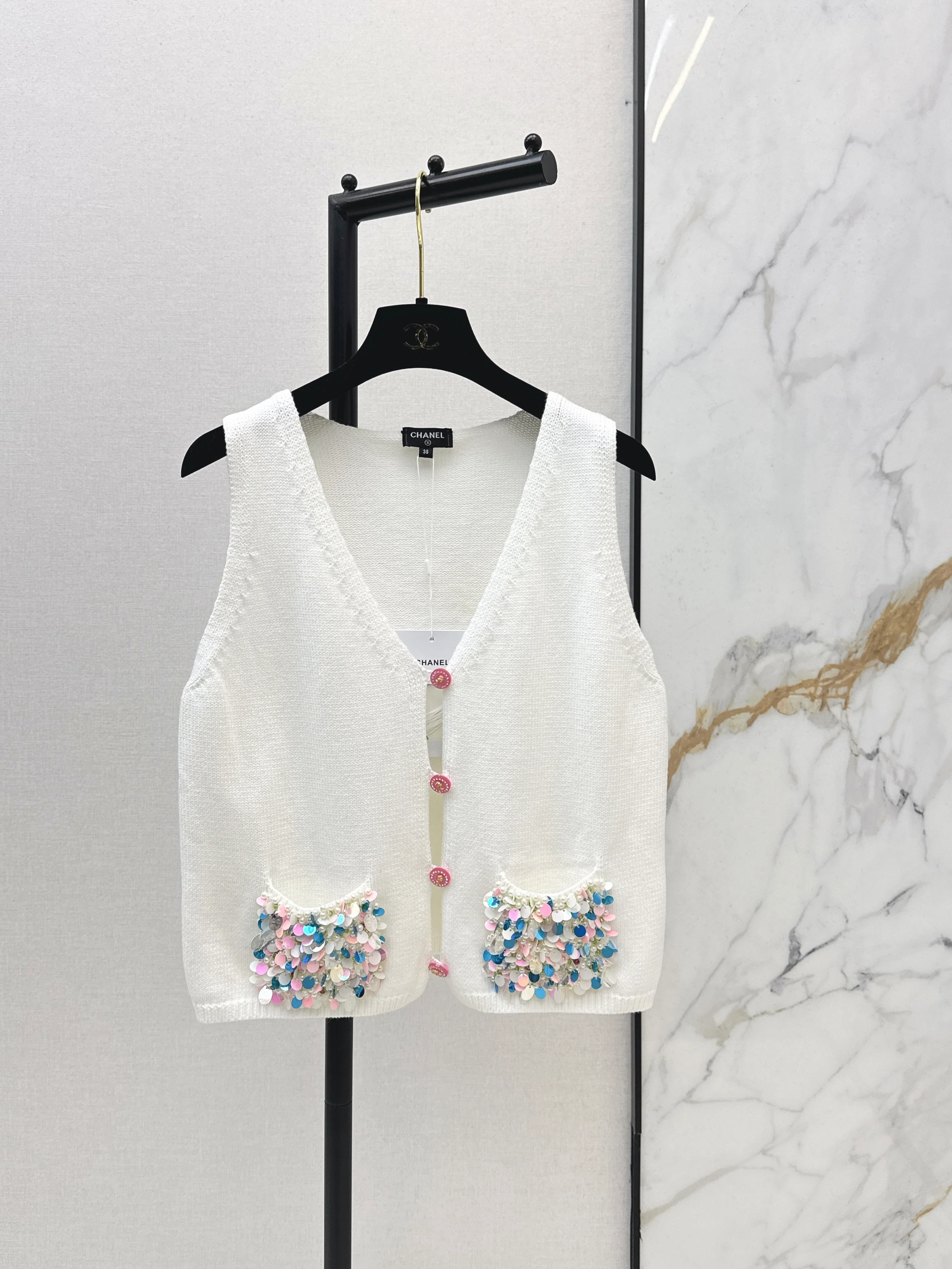 Chan NEW vintage sequin vest